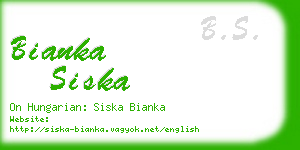 bianka siska business card